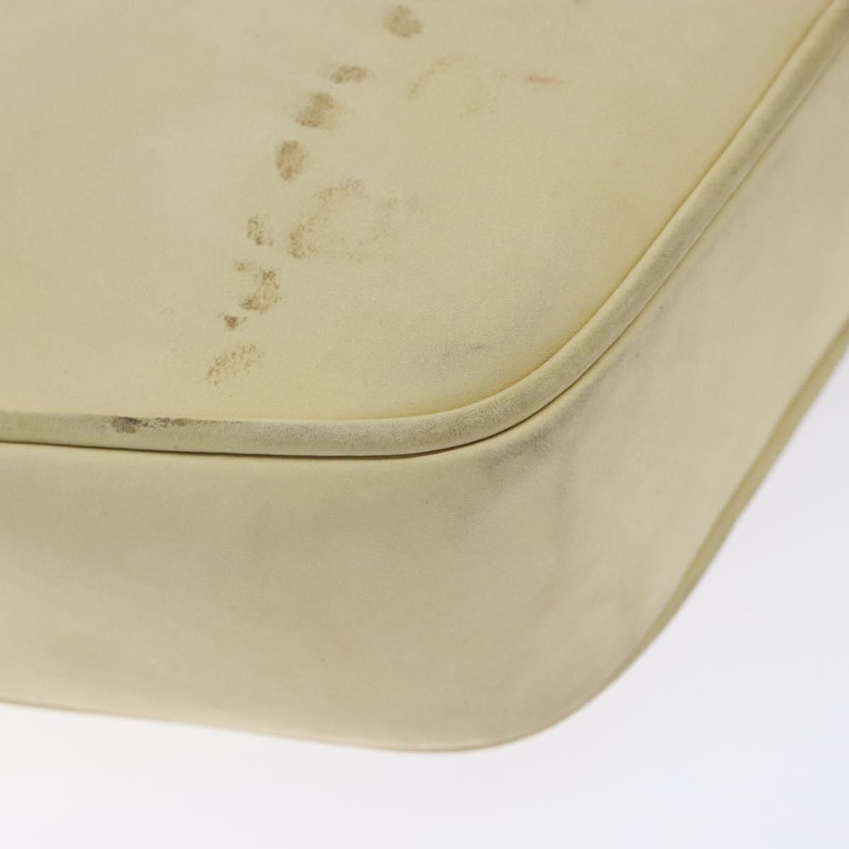 Salvatore Ferragamo Gancini Shoulder Bag Suede Beige Gold Auth bs27824