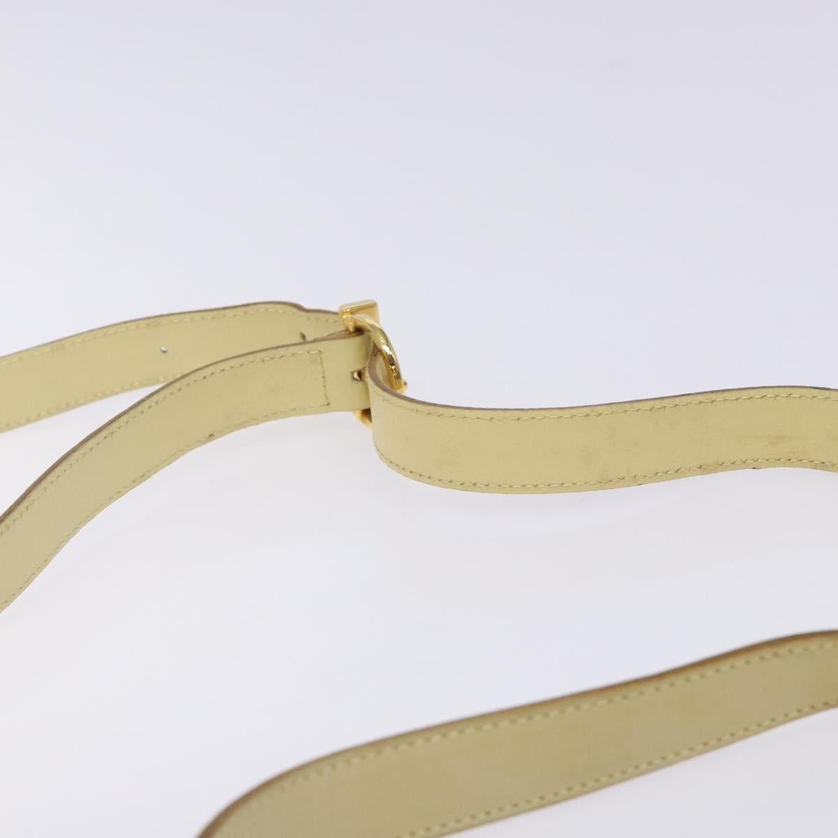 Salvatore Ferragamo Gancini Shoulder Bag Suede Beige Gold Auth bs27824