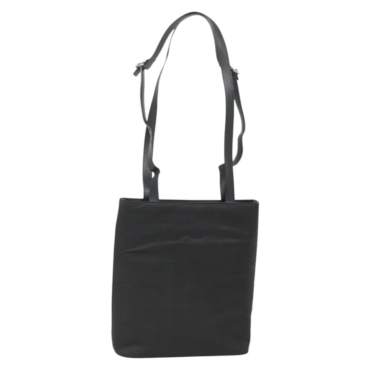 Salvatore Ferragamo Tote Bag Nylon Black Silver Auth bs27830