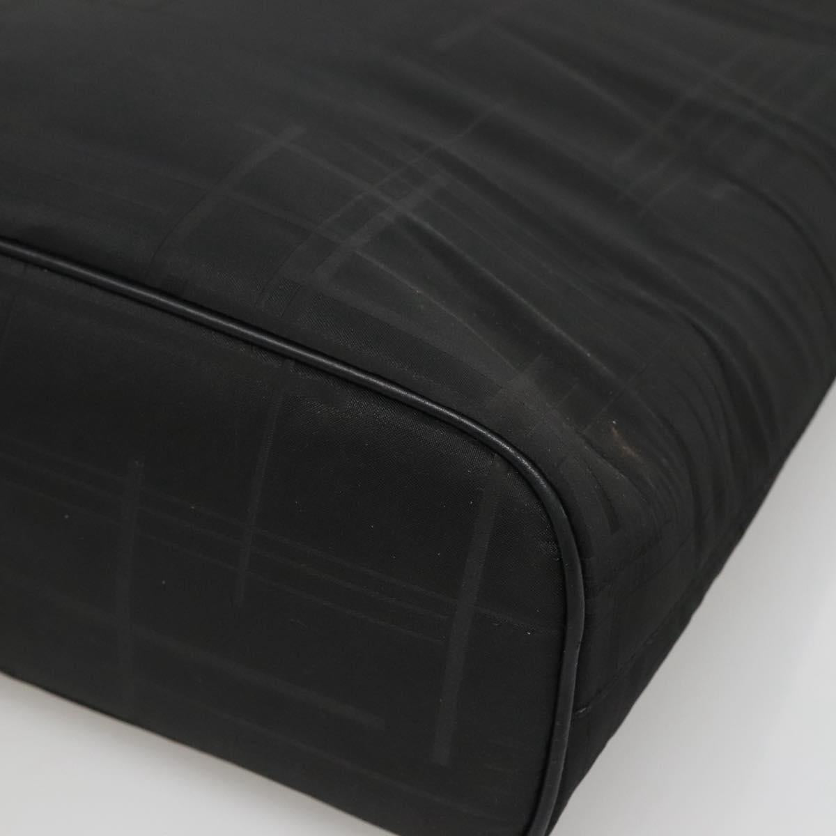 Salvatore Ferragamo Tote Bag Nylon Black Silver Auth bs27830