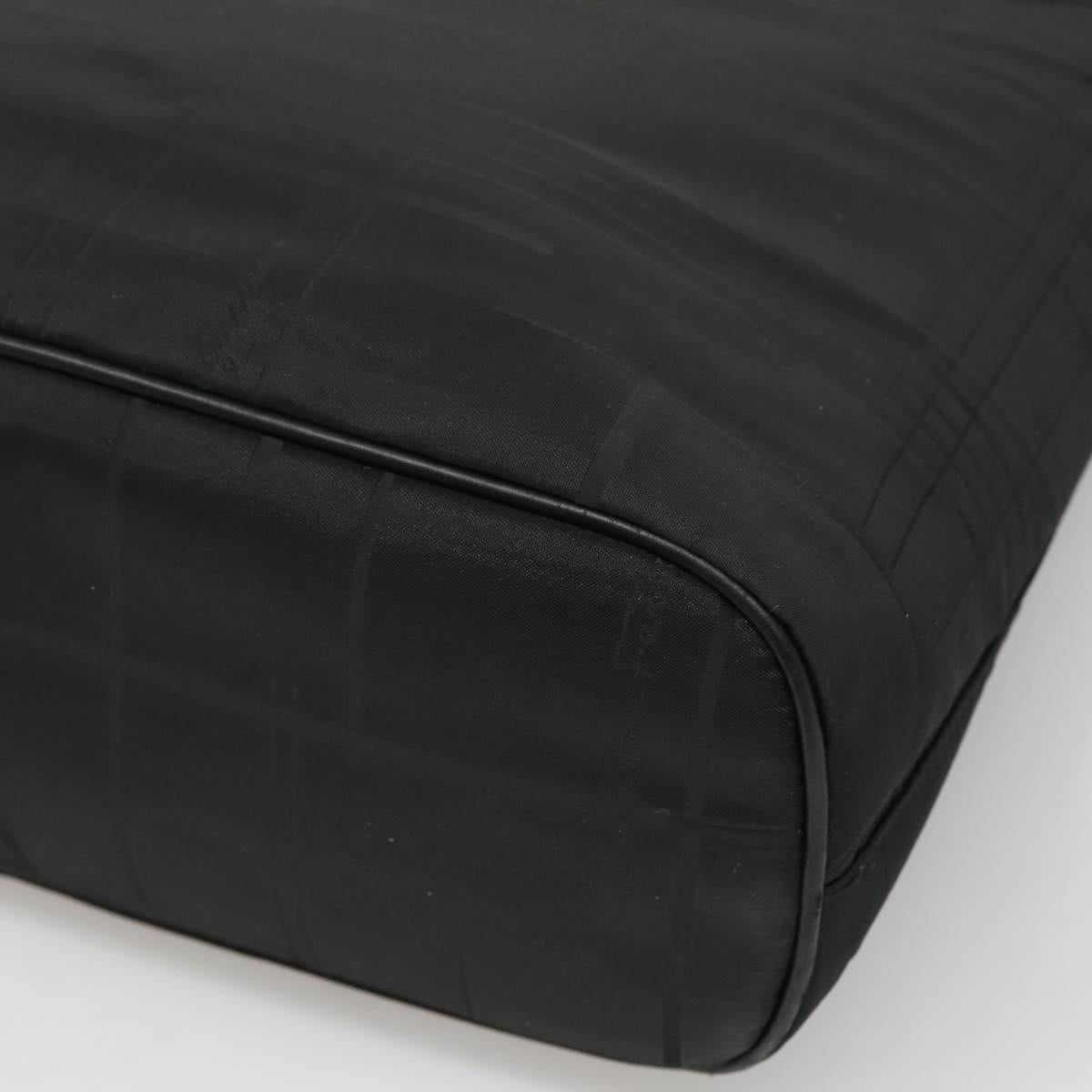 Salvatore Ferragamo Tote Bag Nylon Black Silver Auth bs27830