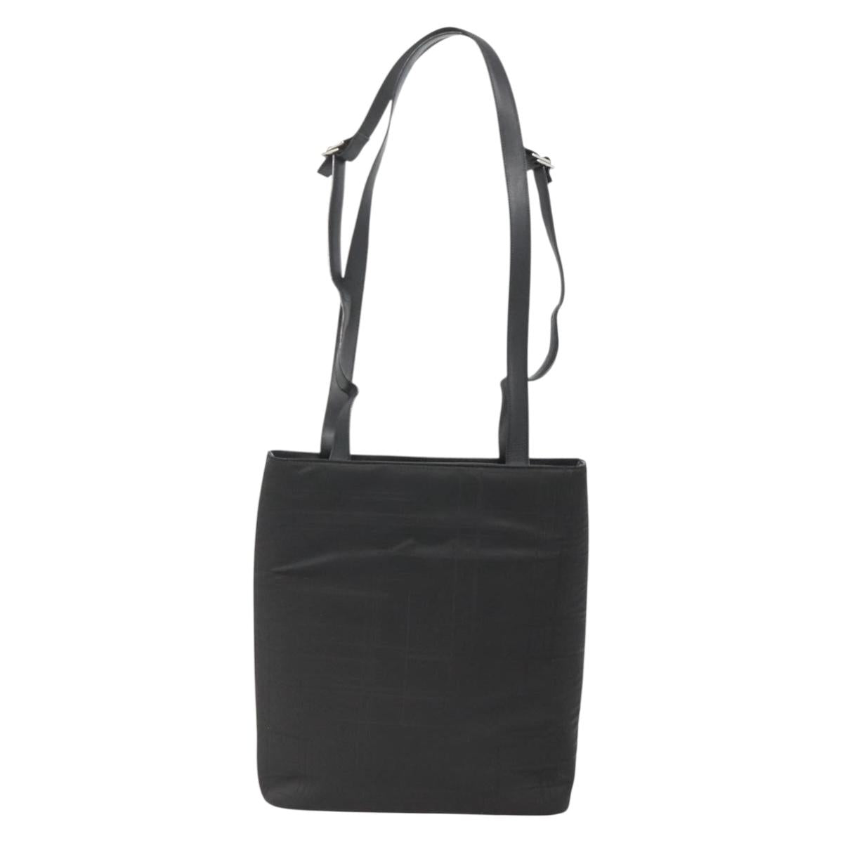 Salvatore Ferragamo Tote Bag Nylon Black Silver Auth bs27830