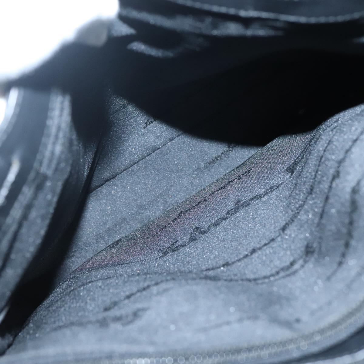 Salvatore Ferragamo Tote Bag Nylon Black Silver Auth bs27830