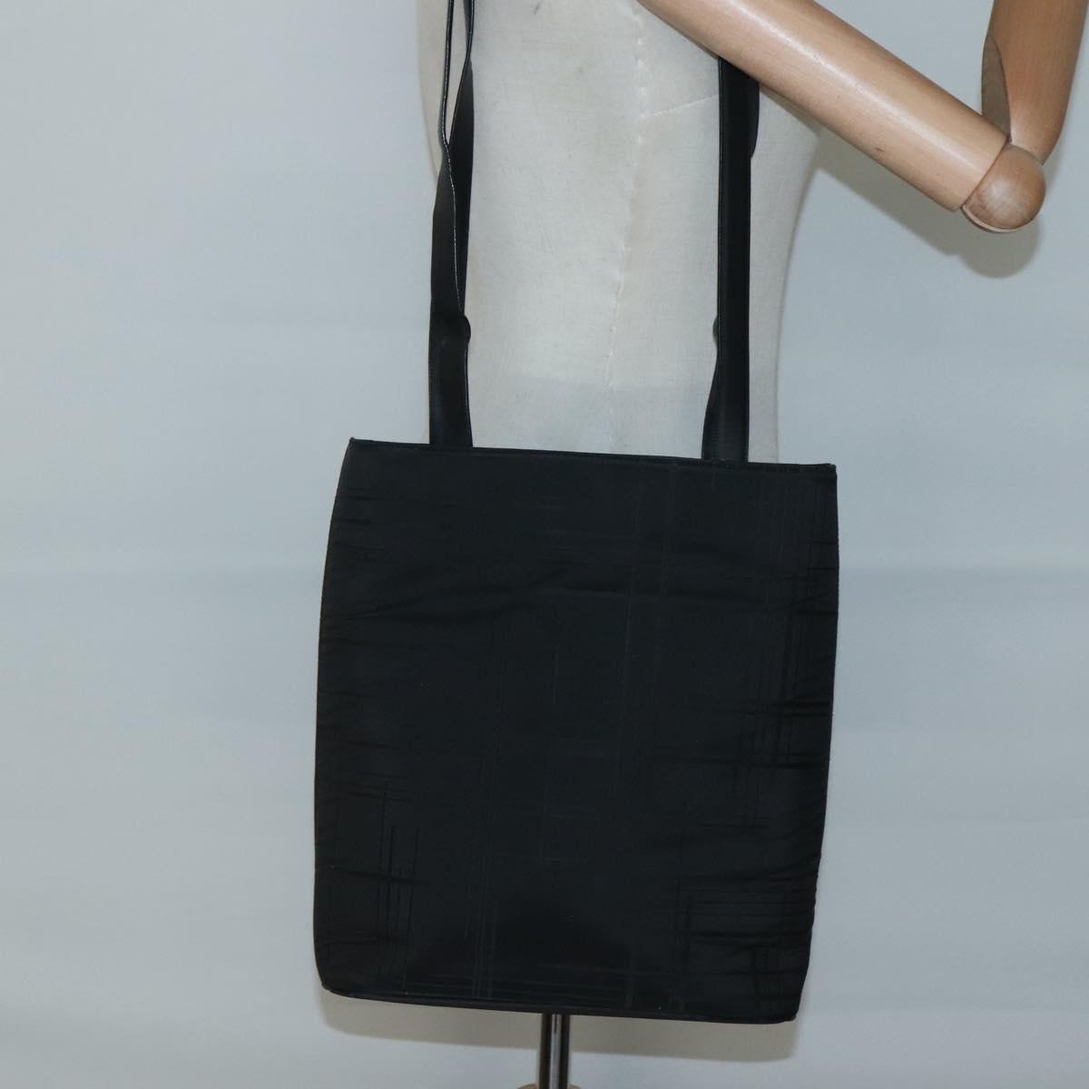 Salvatore Ferragamo Tote Bag Nylon Black Silver Auth bs27830