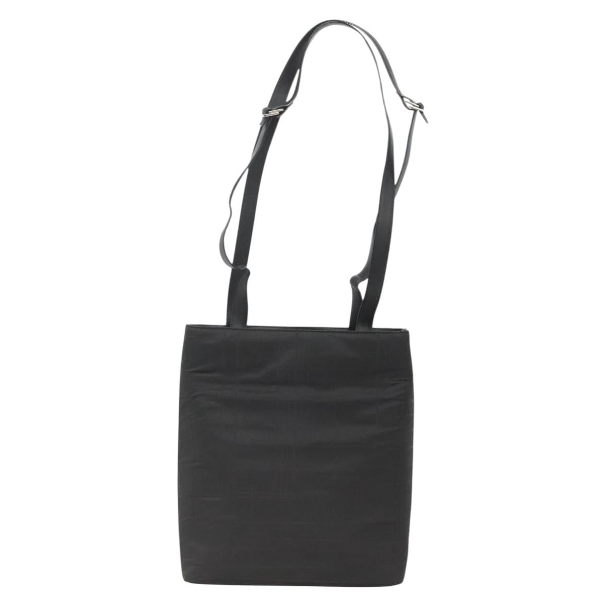 Salvatore Ferragamo Tote Bag Nylon Black Silver Auth bs27830