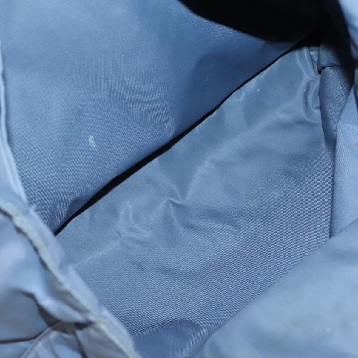 PRADA Hand Bag Nylon Gray Silver Auth bs27845