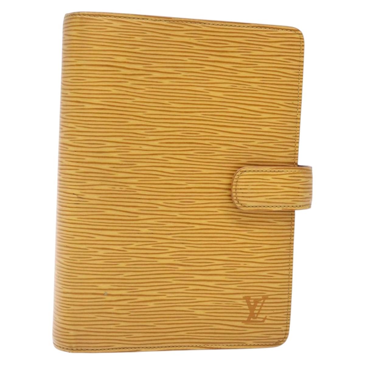 LOUIS VUITTON Epi Agenda MM Day Planner Cover Yellow R20049 LV Auth bs27869