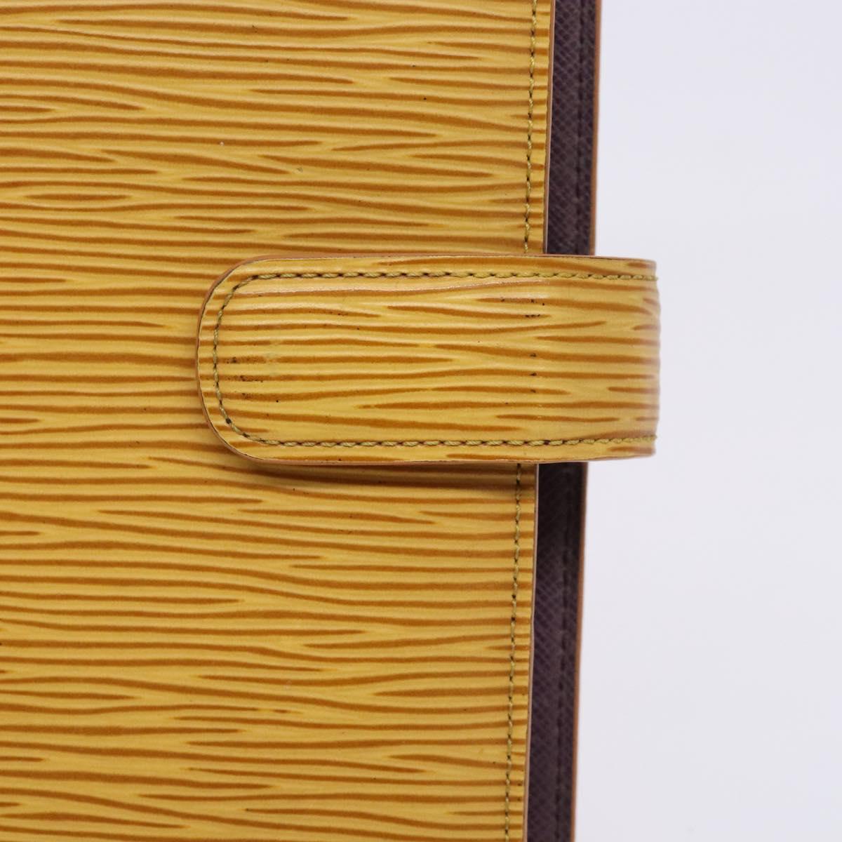 LOUIS VUITTON Epi Agenda MM Day Planner Cover Yellow R20049 LV Auth bs27869