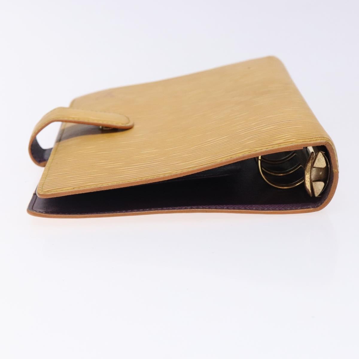 LOUIS VUITTON Epi Agenda MM Day Planner Cover Yellow R20049 LV Auth bs27869