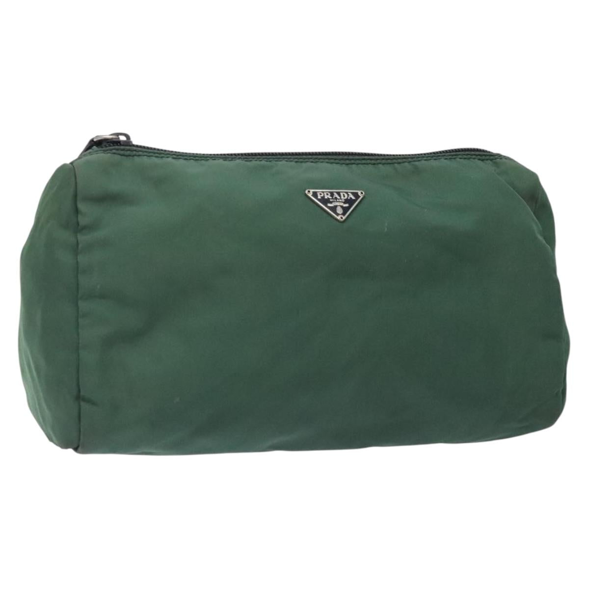 PRADA Pouch Nylon Khaki Auth bs27885