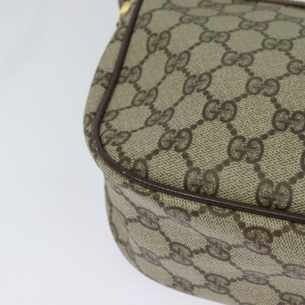 GUCCI GG Supreme Web Sherry Line Bag PVC Beige Gold 89 02 032 Auth bs27889