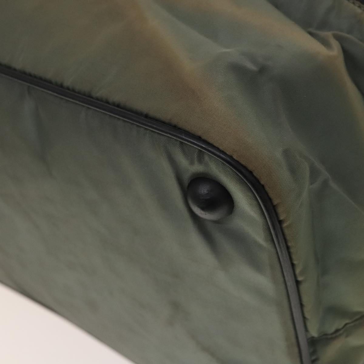 PRADA Sports Boston Bag Nylon Gray Silver Auth bs27925