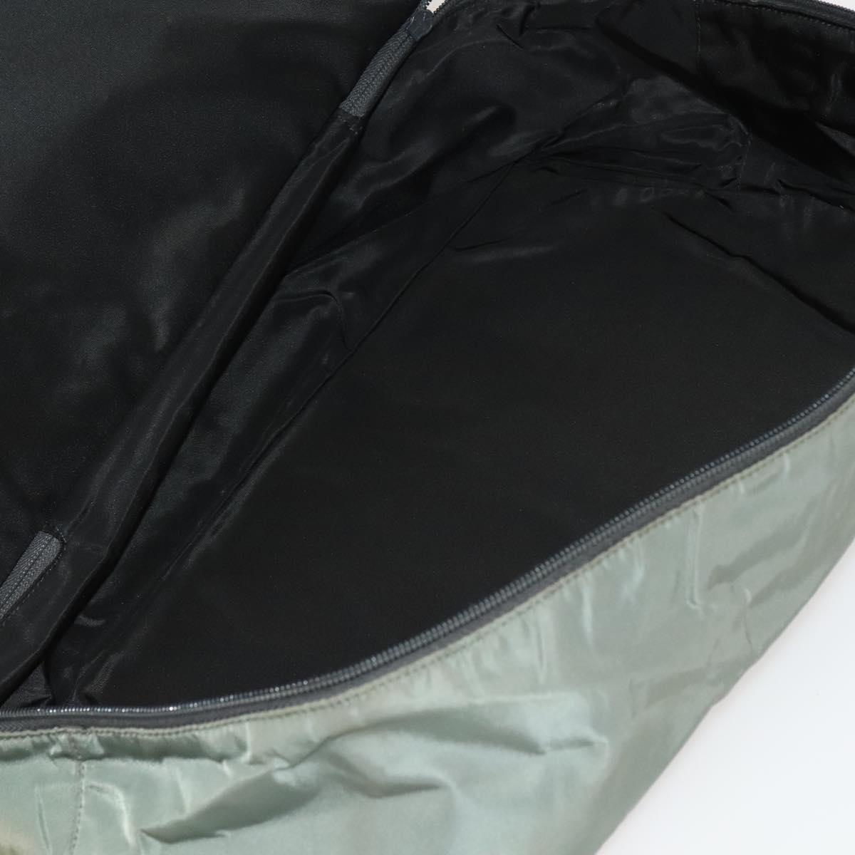 PRADA Sports Boston Bag Nylon Gray Silver Auth bs27925