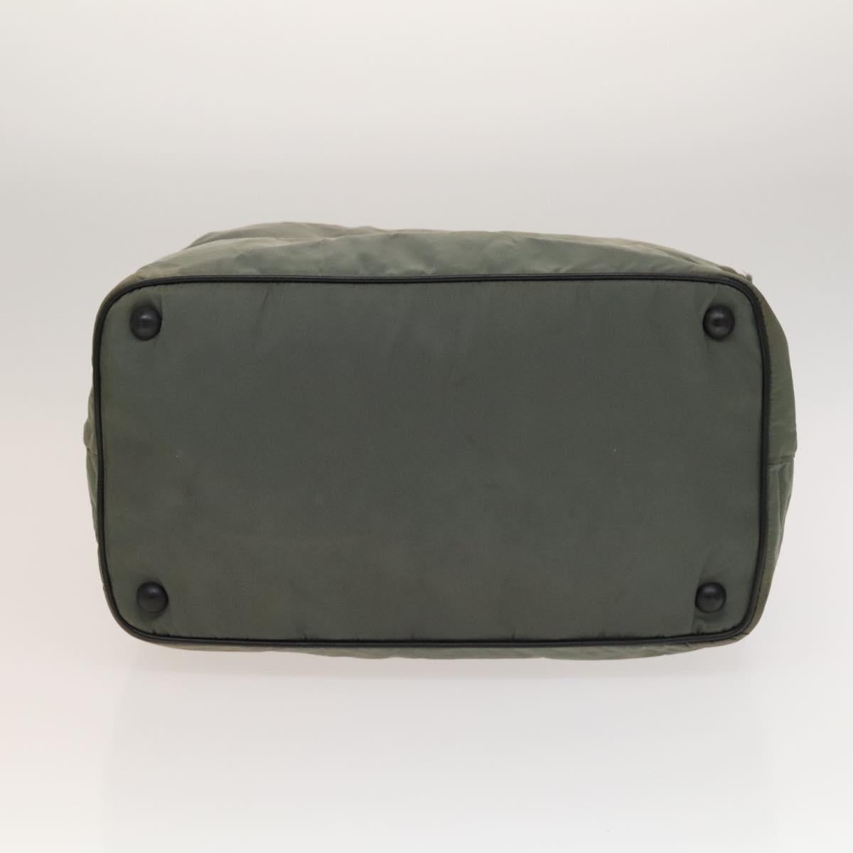 PRADA Sports Boston Bag Nylon Gray Silver Auth bs27925