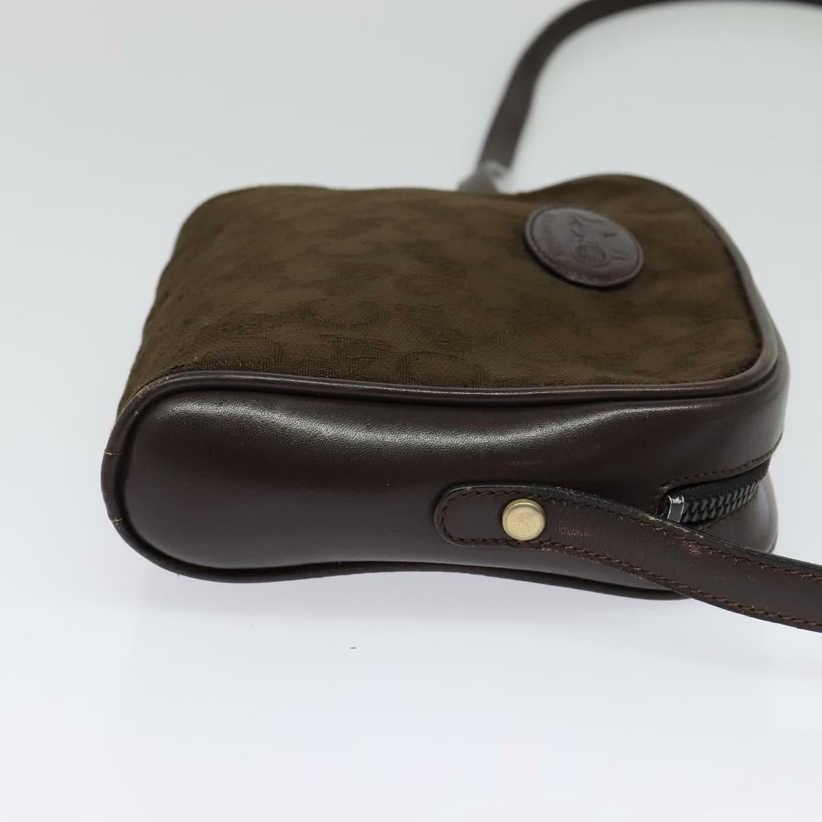 CELINE C Sulky Shoulder Bag Canvas Brown Gold Auth bs27936
