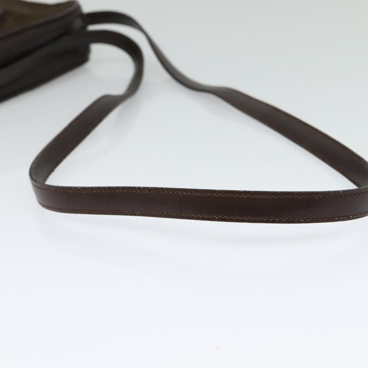CELINE C Sulky Shoulder Bag Canvas Brown Gold Auth bs27936