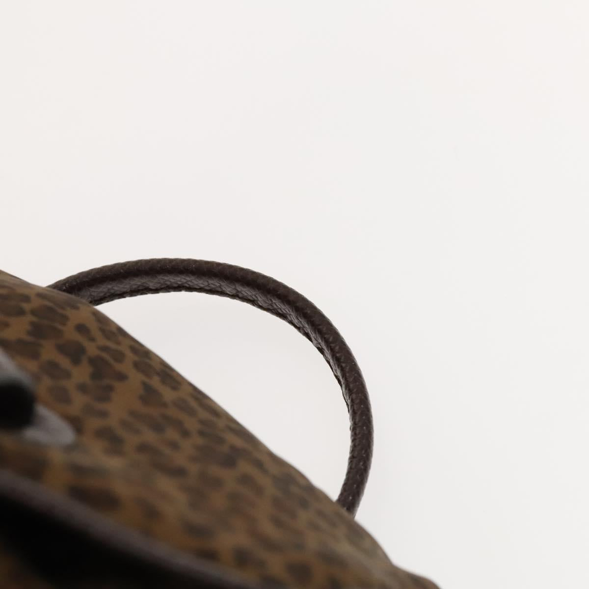 BOTTEGA VENETA Backpack Nylon Brown Gold Auth bs27978