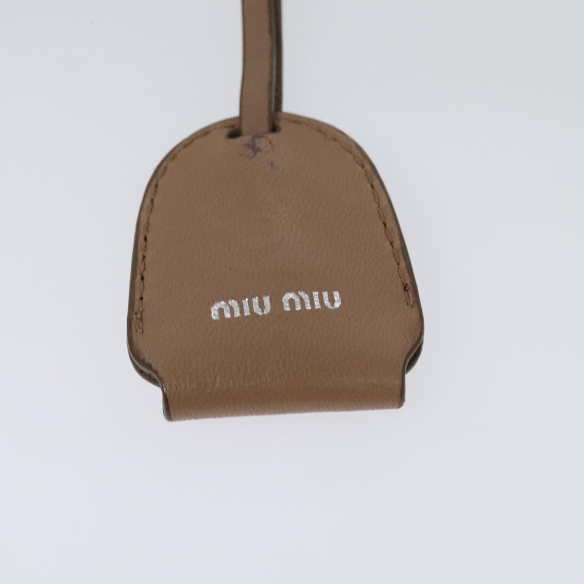 Miu Miu Matelasse Chain Shoulder Bag Leather Pink Silver Auth bs27996