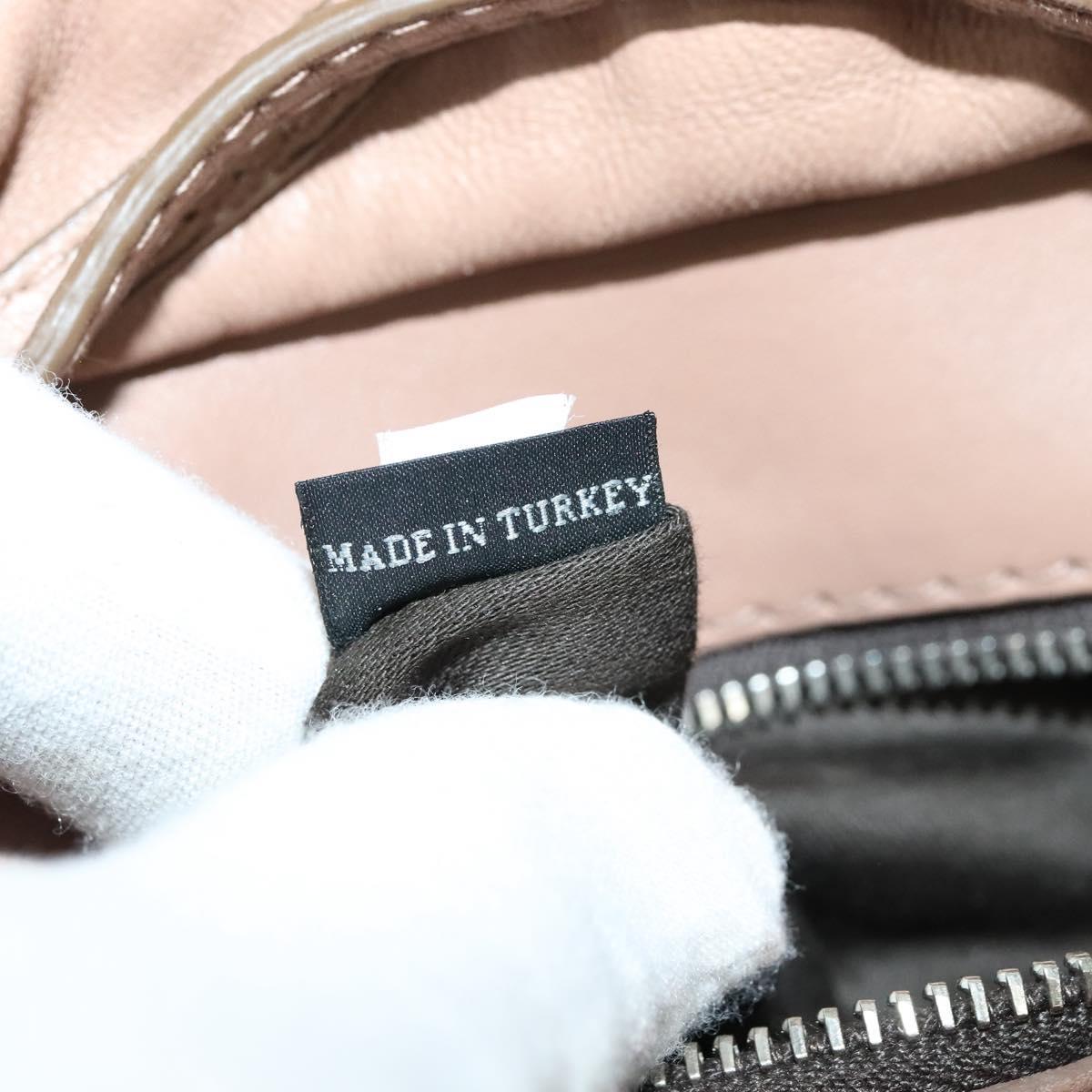 Miu Miu Matelasse Chain Shoulder Bag Leather Pink Silver Auth bs27996