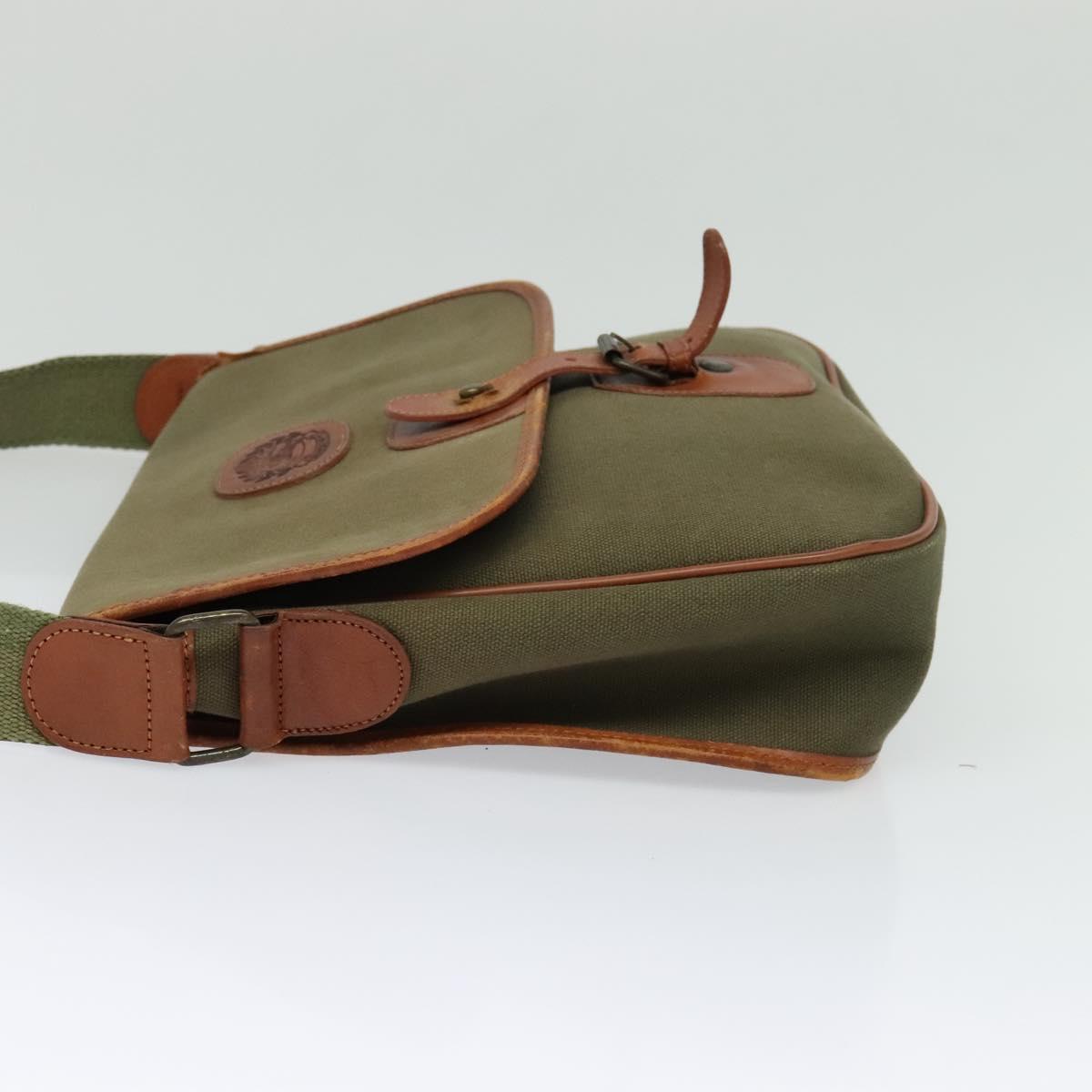 Burberrys Shoulder Bag Canvas Khaki Auth bs28018
