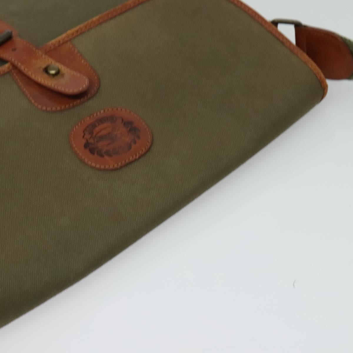 Burberrys Shoulder Bag Canvas Khaki Auth bs28018