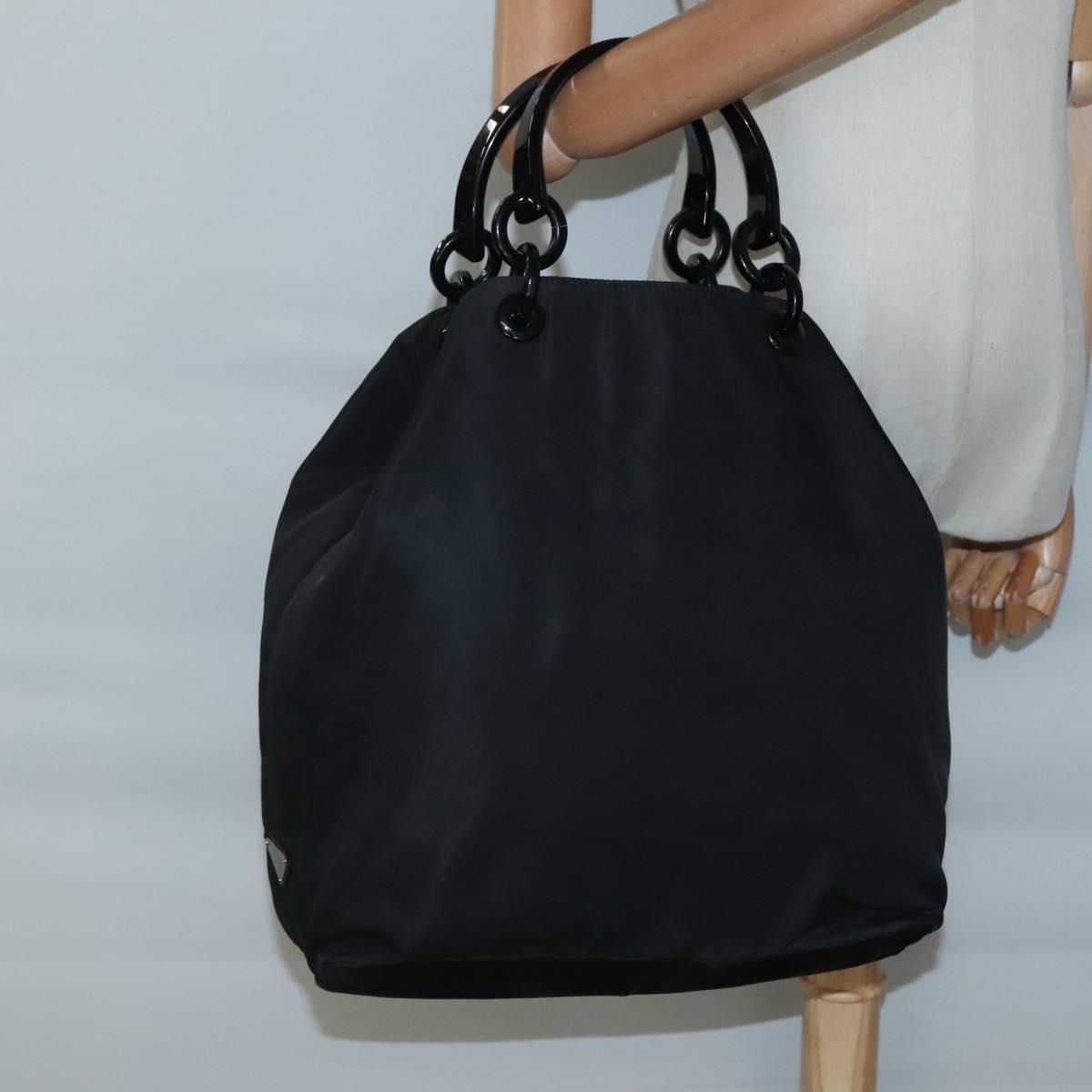 PRADA Hand Bag Nylon Black Auth bs28060