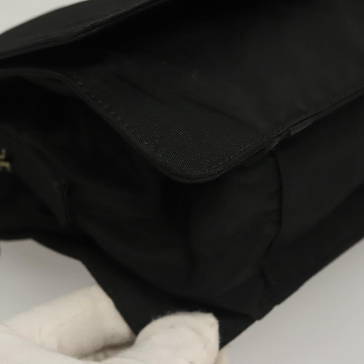 PRADA Shoulder Bag Nylon Black Silver Auth bs28061