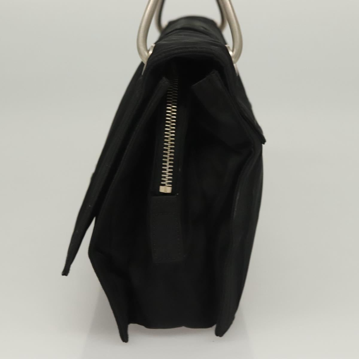 PRADA Shoulder Bag Nylon Black Silver Auth bs28061