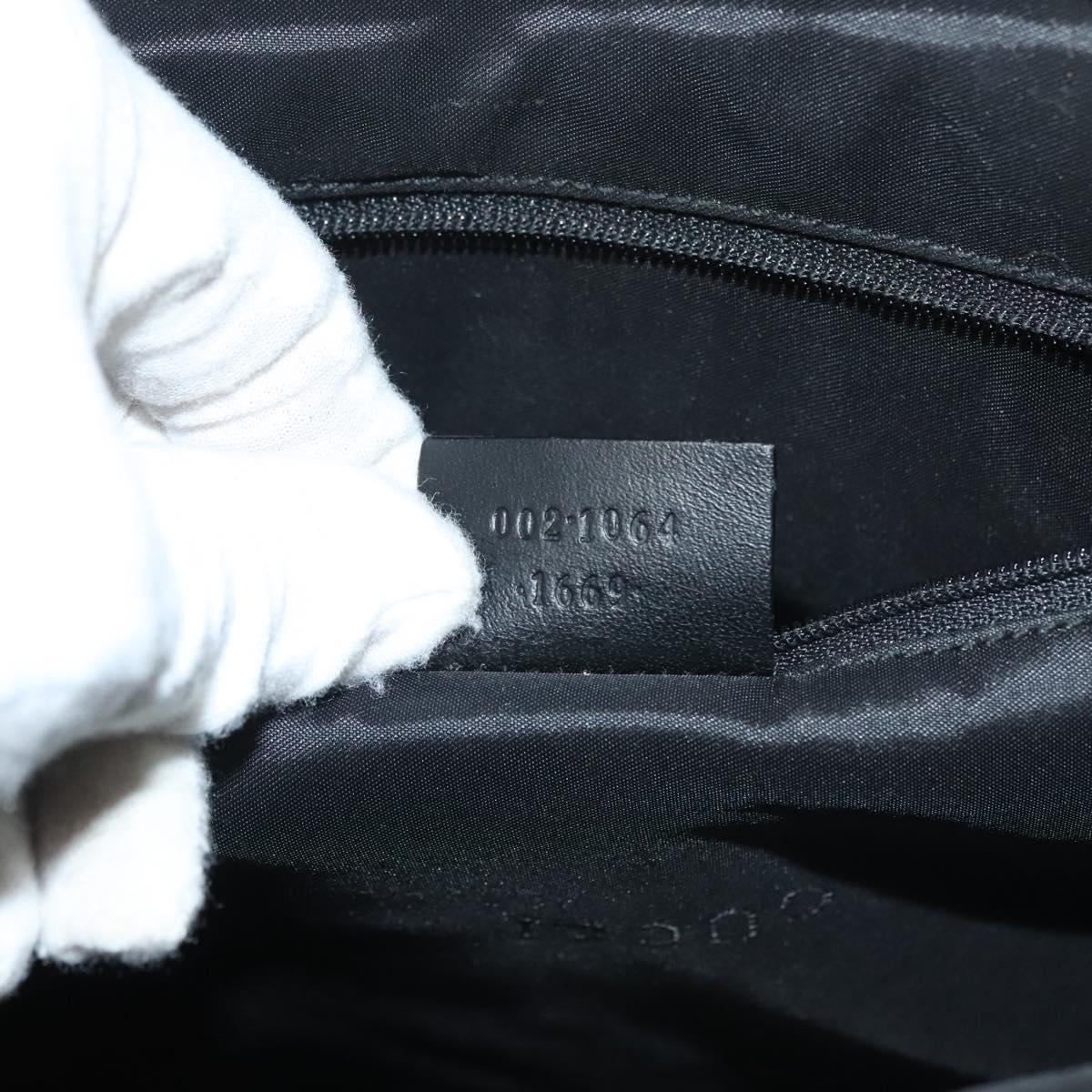 GUCCI GG Canvas Jackie Tote Bag Black Silver 002 1064 1669 Auth bs28068