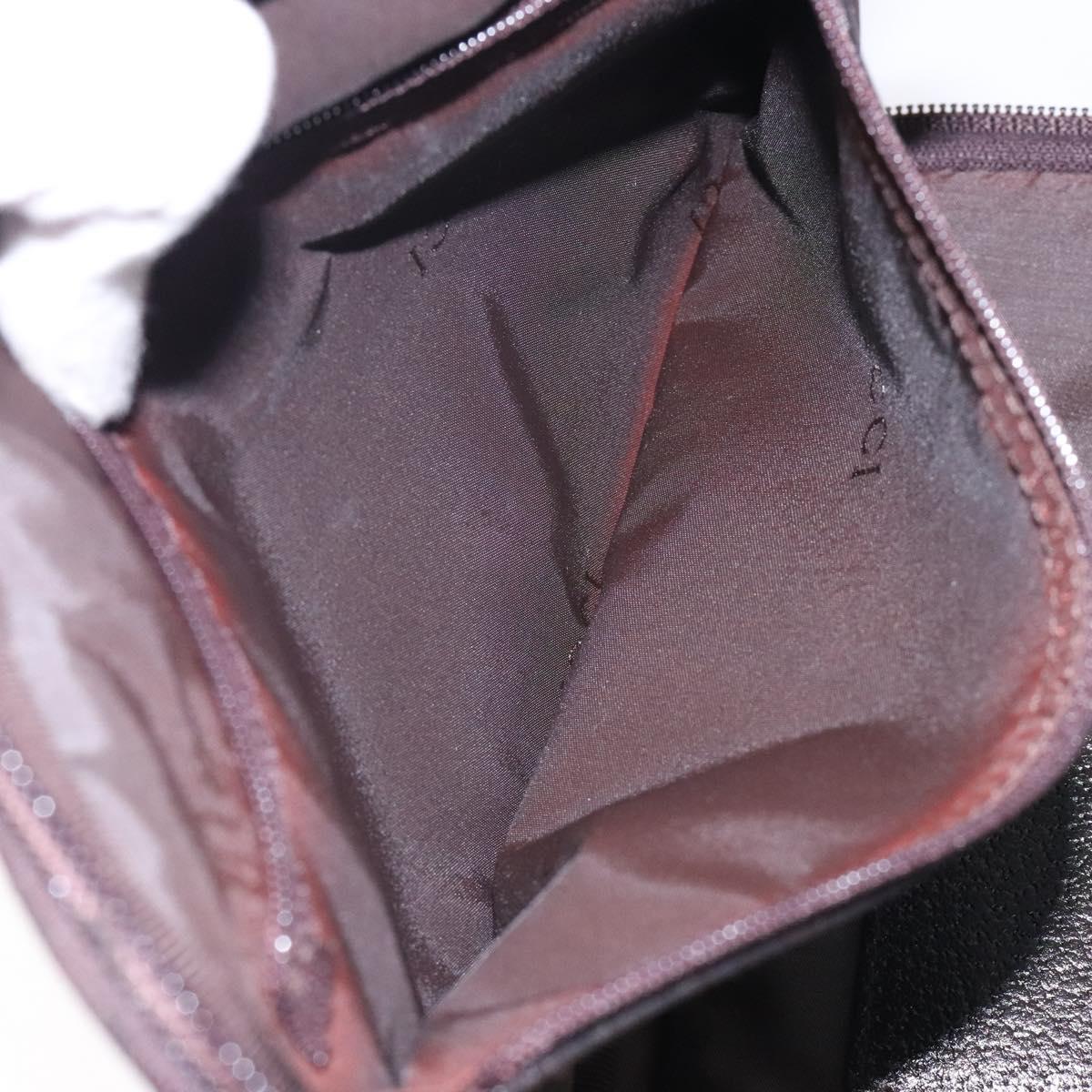 GUCCI Clutch Bag Leather Brown Silver 018 3700 Auth bs28071