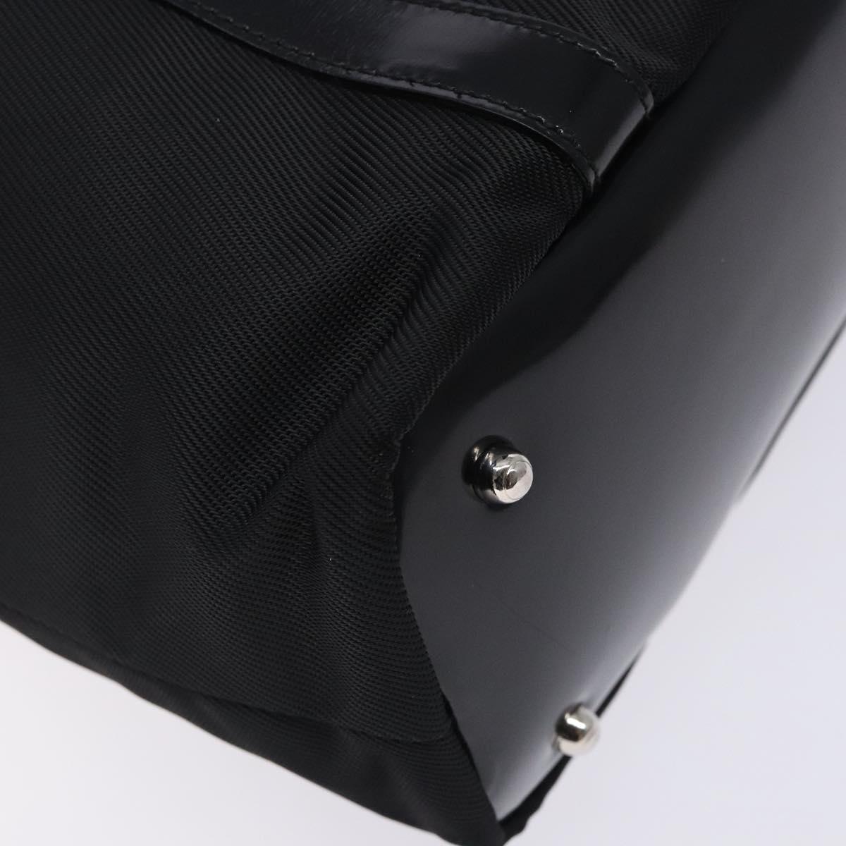 GUCCI Bamboo Tote Bag Nylon Black Silver 000 1998 0508 Auth bs28079