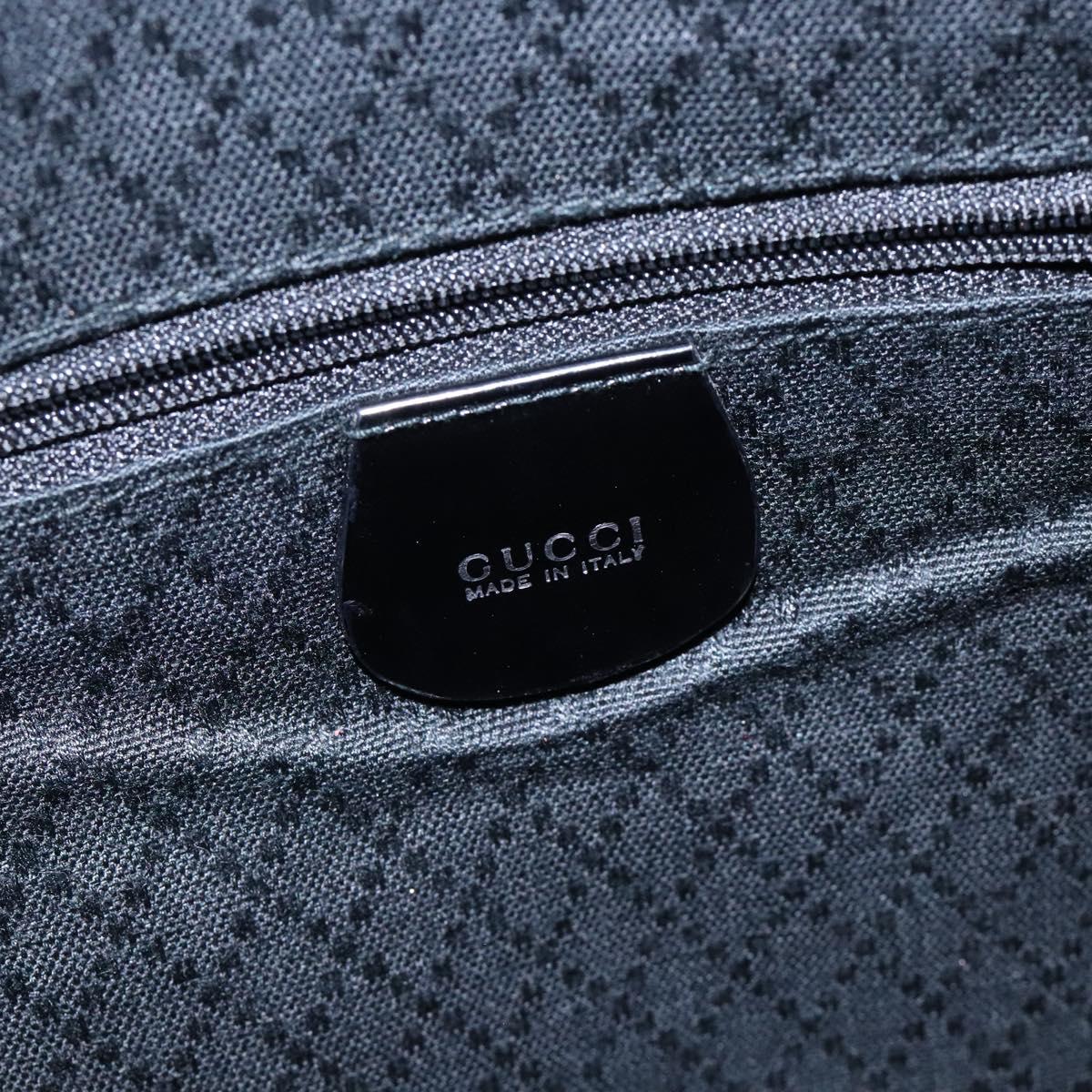 GUCCI Bamboo Tote Bag Nylon Black Silver 000 1998 0508 Auth bs28079