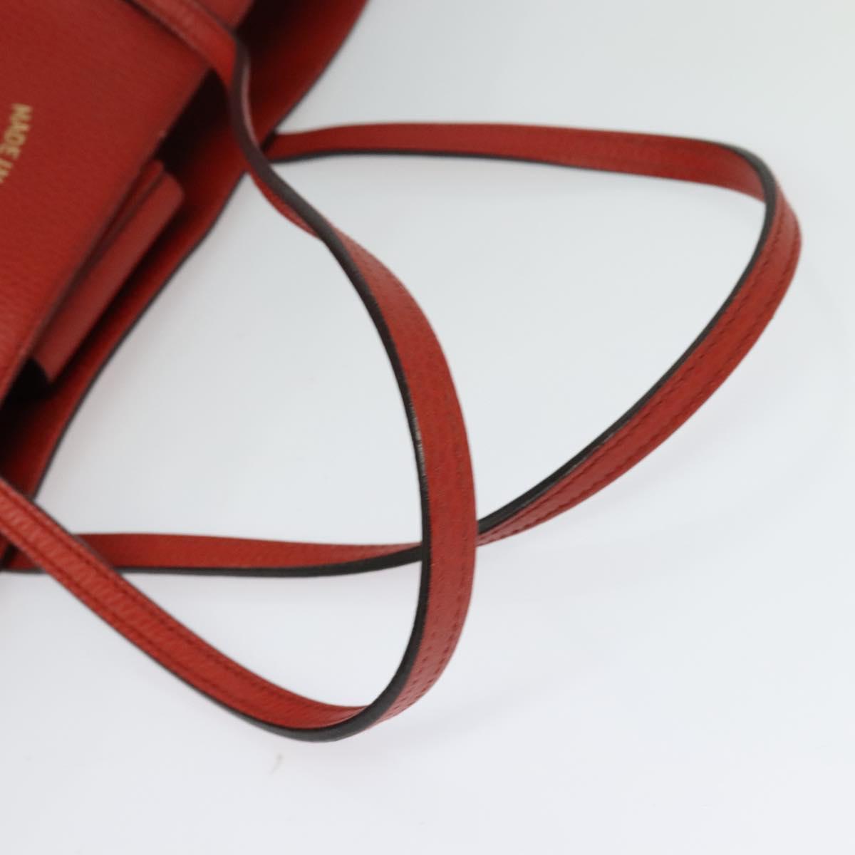 GUCCI Tote Bag Leather Red Gold 354397. Auth bs28080