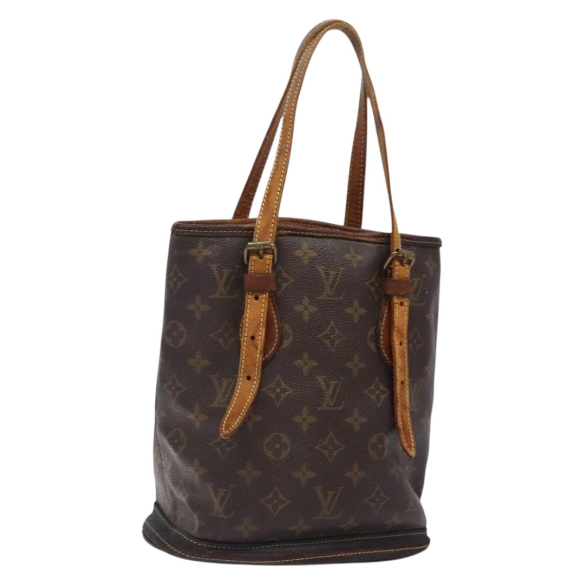 LOUIS VUITTON Monogram Bucket PM Shoulder Bag M42238 LV Auth bs28094