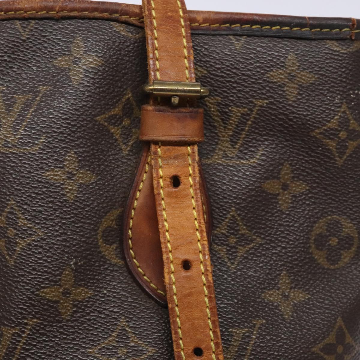 LOUIS VUITTON Monogram Bucket PM Shoulder Bag M42238 LV Auth bs28094
