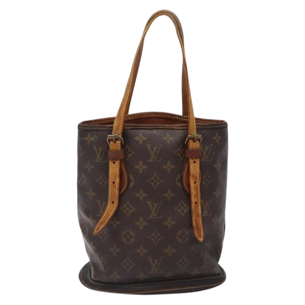 LOUIS VUITTON Monogram Bucket PM Shoulder Bag M42238 LV Auth bs28094