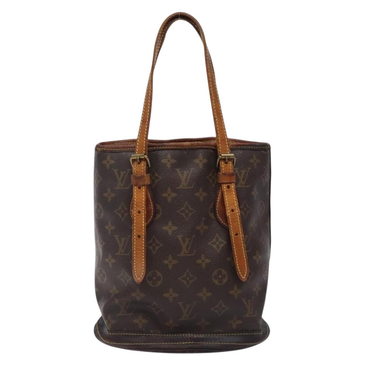 LOUIS VUITTON Monogram Bucket PM Shoulder Bag M42238 LV Auth bs28094