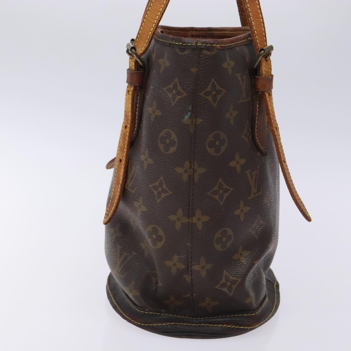 LOUIS VUITTON Monogram Bucket PM Shoulder Bag M42238 LV Auth bs28094