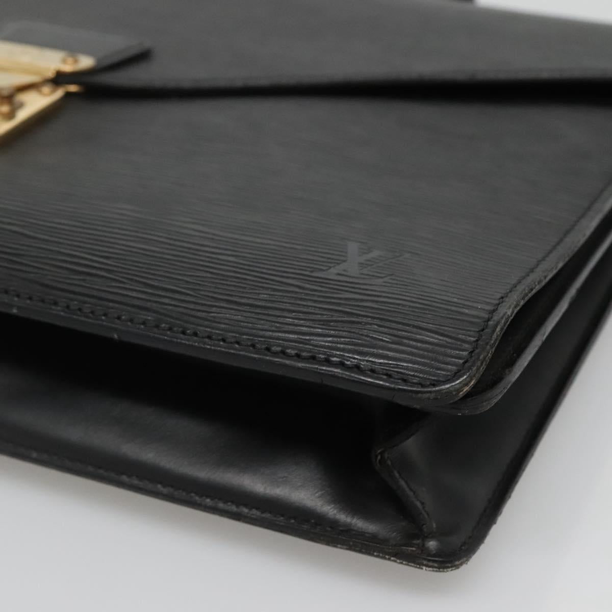 LOUIS VUITTON Epi Serviette Conseiller Business Bag Black M54422 LV Auth bs28107