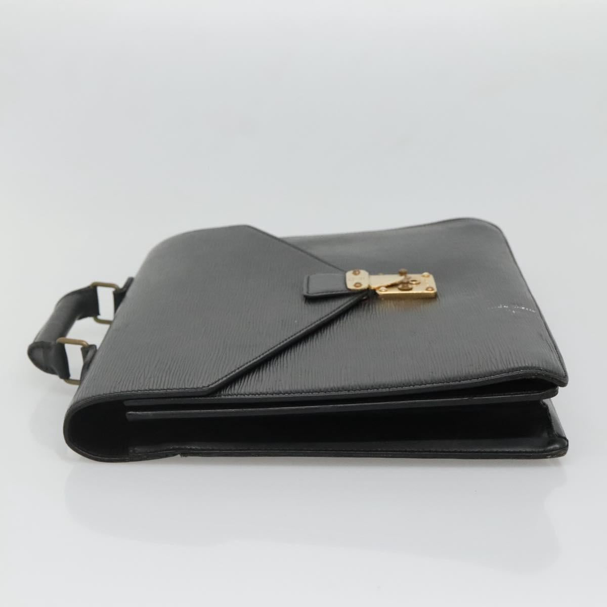 LOUIS VUITTON Epi Serviette Conseiller Business Bag Black M54422 LV Auth bs28107