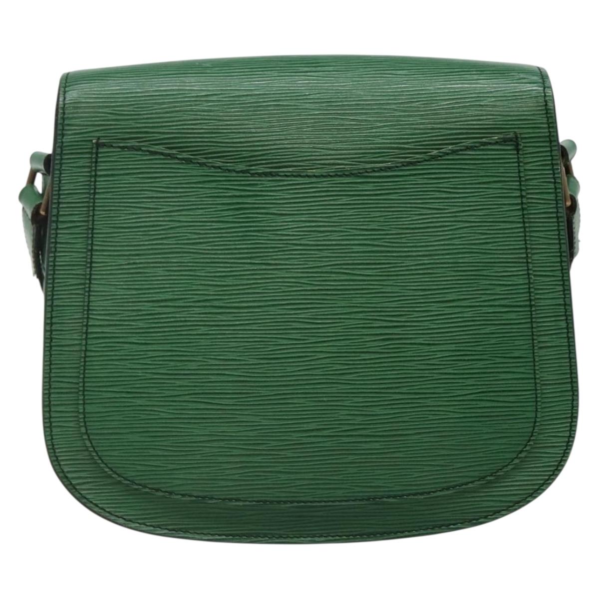 LOUIS VUITTON Epi Saint Cloud GM Shoulder Bag Green M52194 LV Auth bs28126