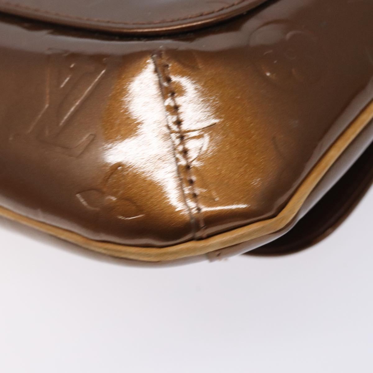 LOUIS VUITTON Monogram Vernis Thompson Street Bag Bronze M91124 LV Auth bs28129