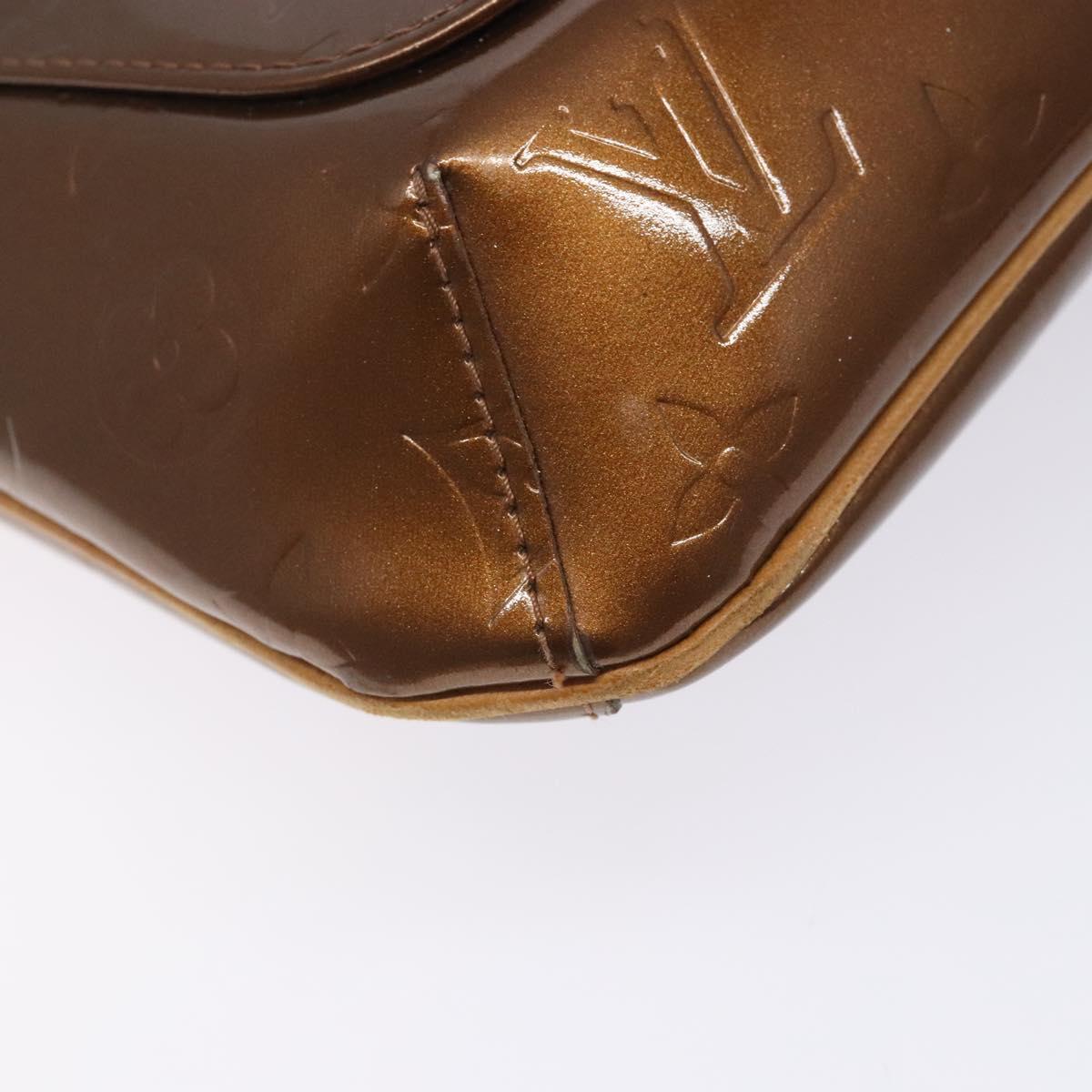 LOUIS VUITTON Monogram Vernis Thompson Street Bag Bronze M91124 LV Auth bs28129
