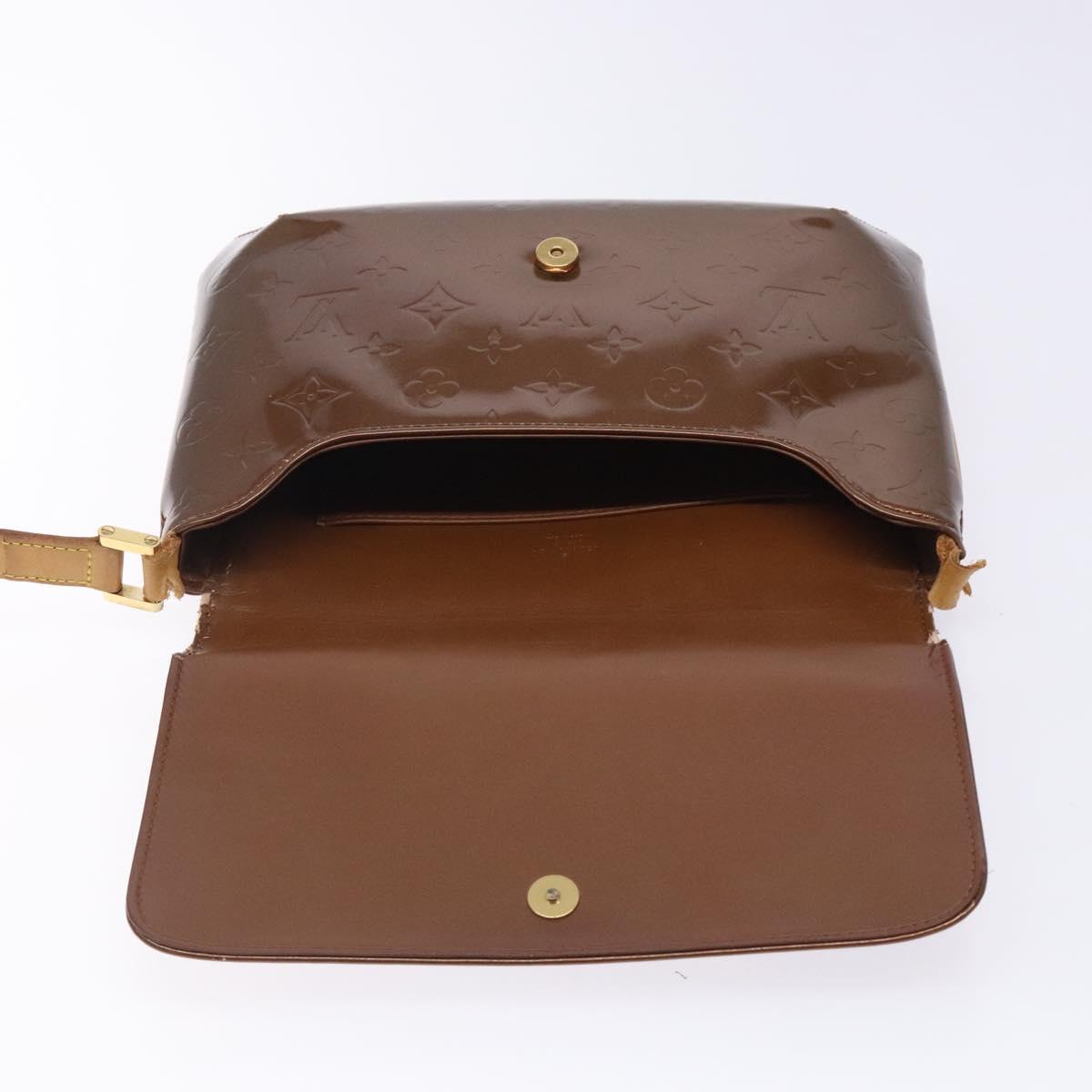 LOUIS VUITTON Monogram Vernis Thompson Street Bag Bronze M91124 LV Auth bs28129