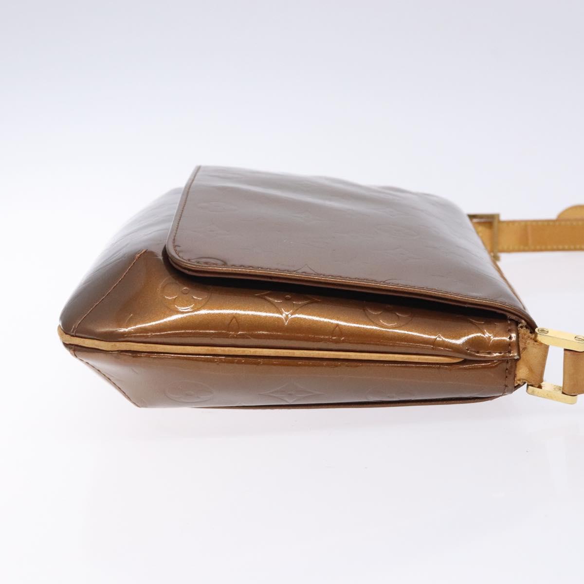 LOUIS VUITTON Monogram Vernis Thompson Street Bag Bronze M91124 LV Auth bs28129