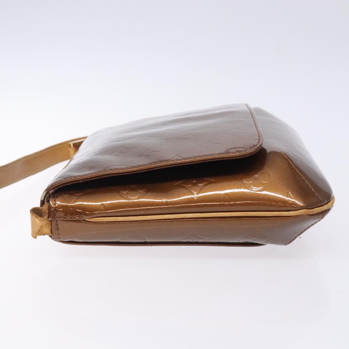 LOUIS VUITTON Monogram Vernis Thompson Street Bag Bronze M91124 LV Auth bs28129