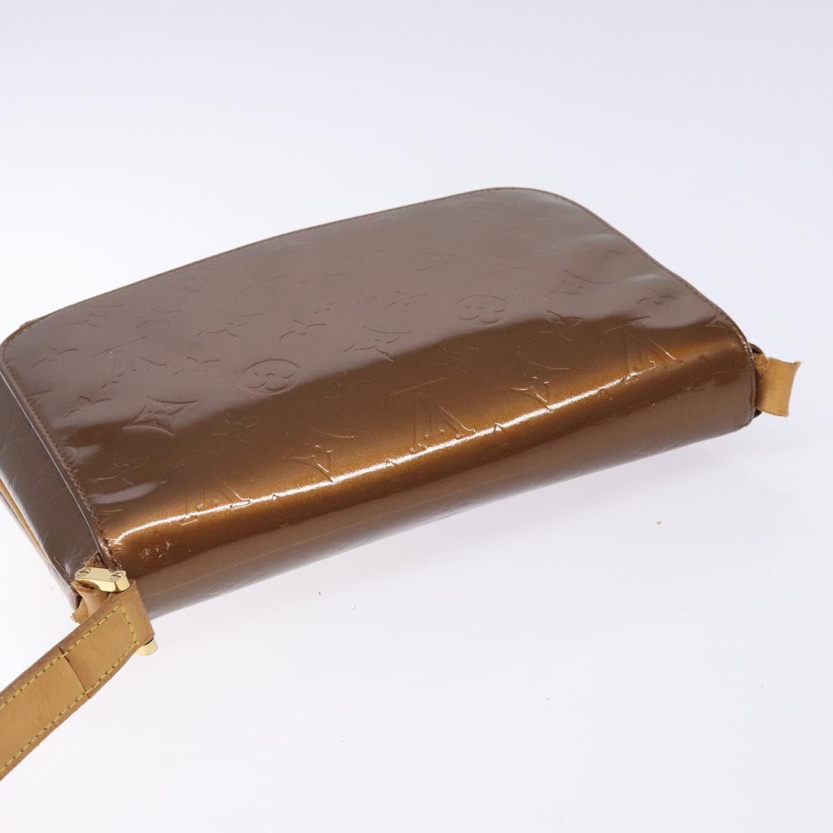 LOUIS VUITTON Monogram Vernis Thompson Street Bag Bronze M91124 LV Auth bs28129