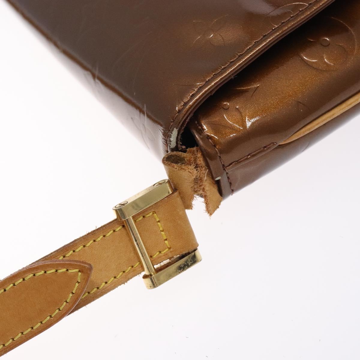 LOUIS VUITTON Monogram Vernis Thompson Street Bag Bronze M91124 LV Auth bs28129