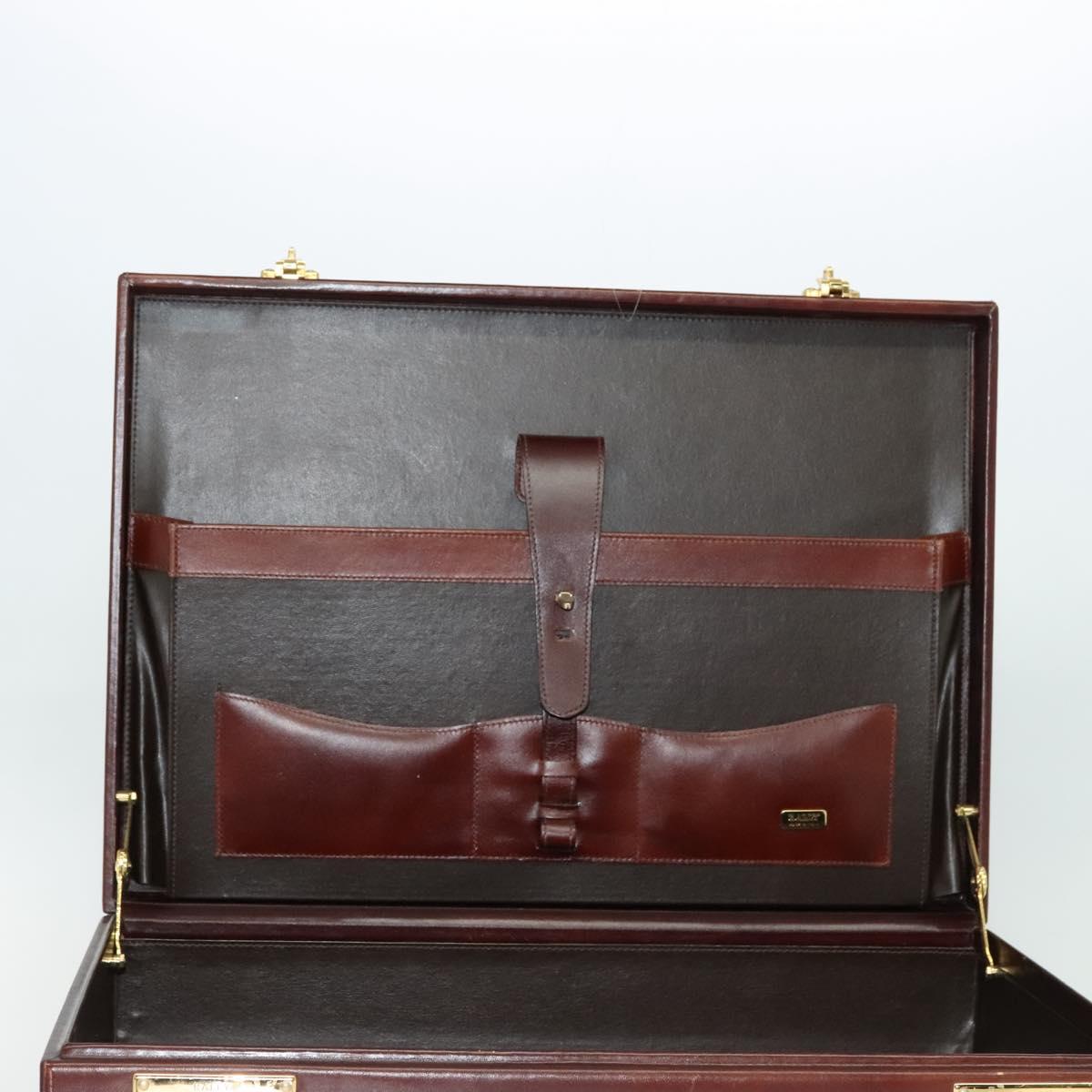 BALLY Trunk Leather Brown Gold Auth bs28152