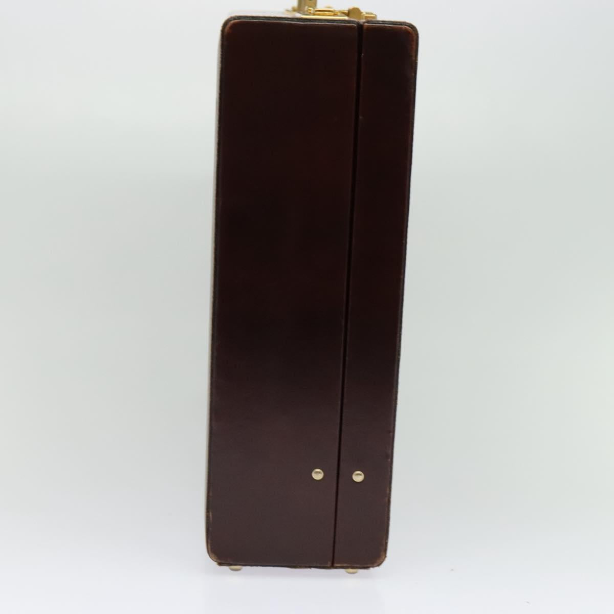BALLY Trunk Leather Brown Gold Auth bs28152